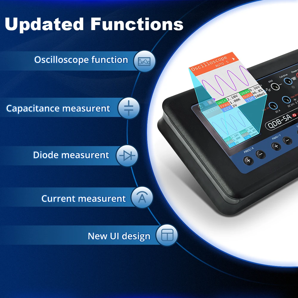 QDB5A راسم الذبذبات السيارة المتعدد 2/3/4-سلك ملف الإشعال تستر لتويوتا فولفو نيسان هوندا الاستشعار الملف اللولبي صمام تستر #4