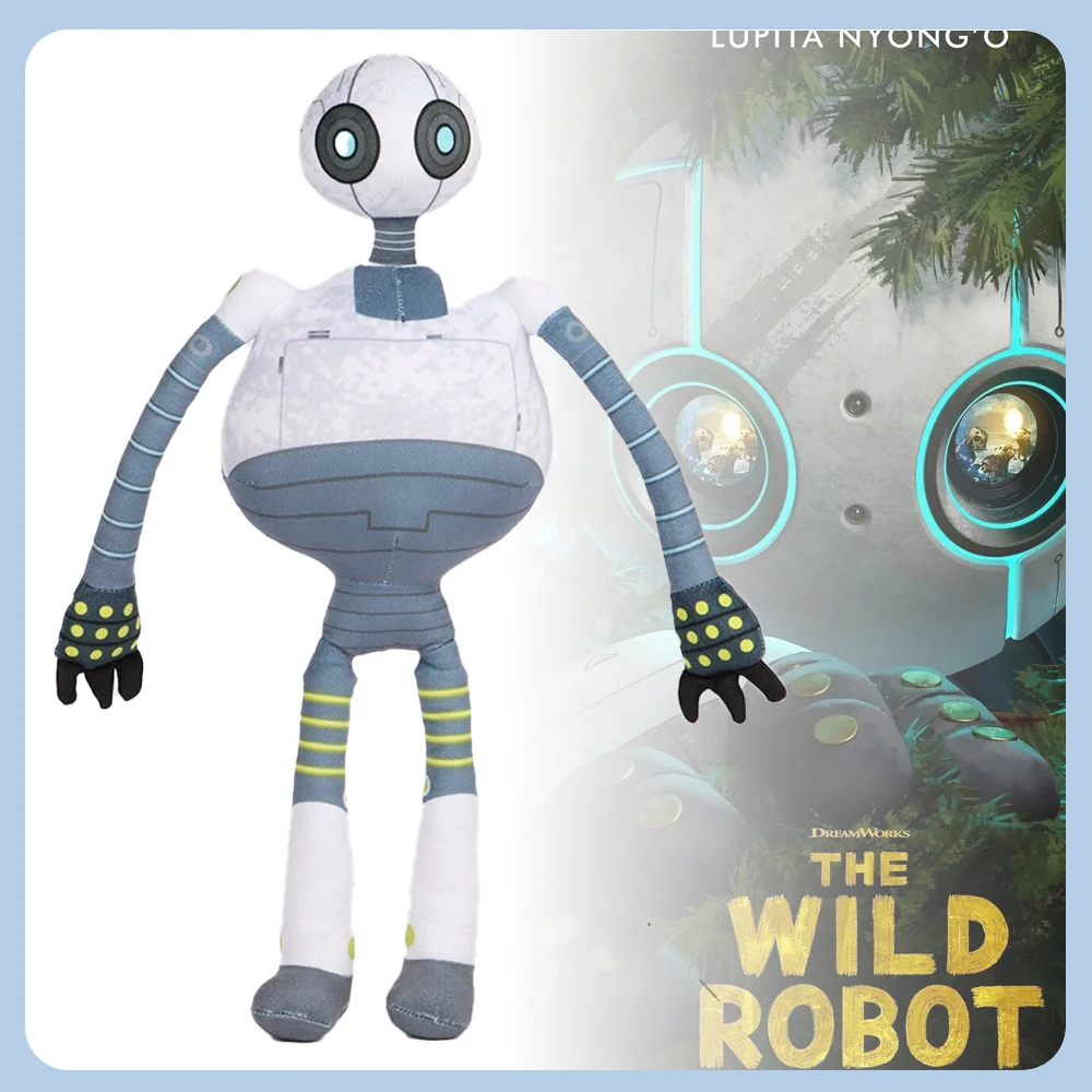 42cm The Wild Robot Plush Toys Movie and Tv Stuffed Animals Cute Simulated Roz Plush Doll Toys for Kids Birthday Gift Room Decor