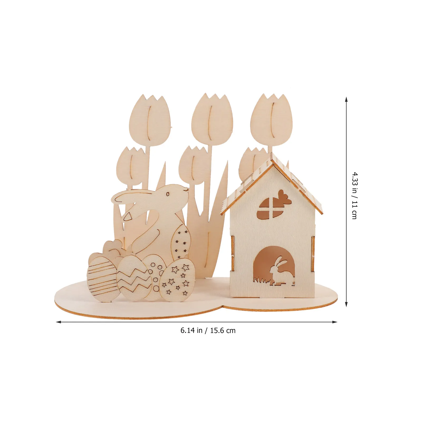 1 Zestaw Wielkanocny Królik z Jajkiem, Drewniane Puzzle 3D, Zabawka Edukacyjna DIY dla Dzieci, Prezent dla Chłopców i Dziewczynek, Drewniana Zabawka Puzzle 3D