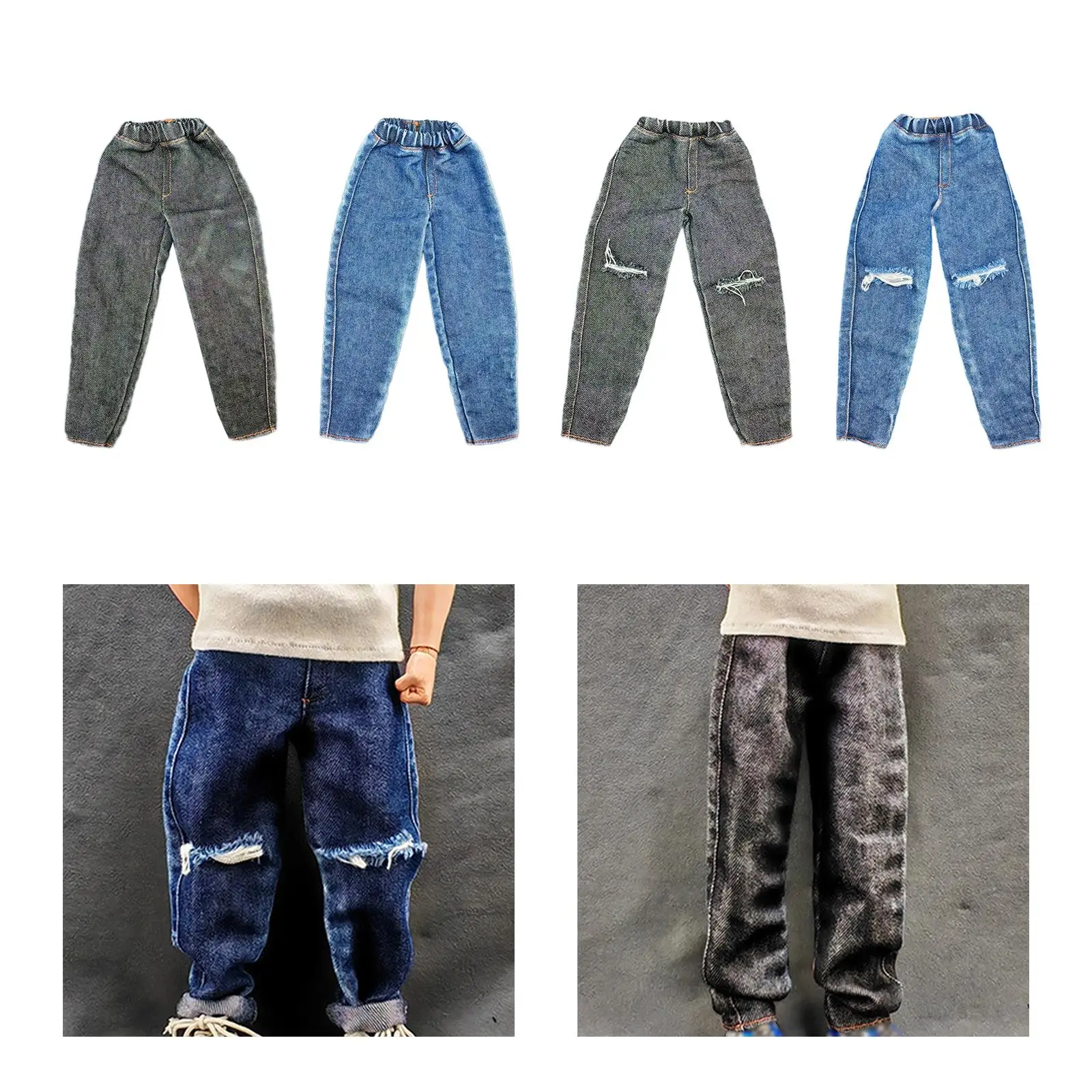 1:6 Schaal Actiefiguren Jeans 30cm Pop Decor DIY Pop Aankleden Cosplay Kostuum Stijlvolle Kinderen Volwassenen Geschenken Outfits Poppenkleding