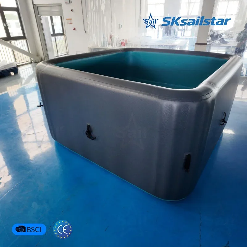 Collapsible Large Commercial Swimming Pool Heavy Duty Drop Stitch PVC Inflatable Pool for Rental Resort Business Use