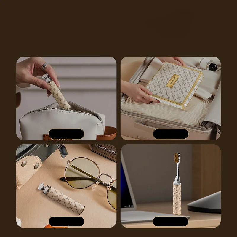 4PCS/BOX Platinum Lipstick Toothbrush Highly Efficient Cleaning Ultra Soft Comfortable Bristles Travel Portable Home Cleaning Lu