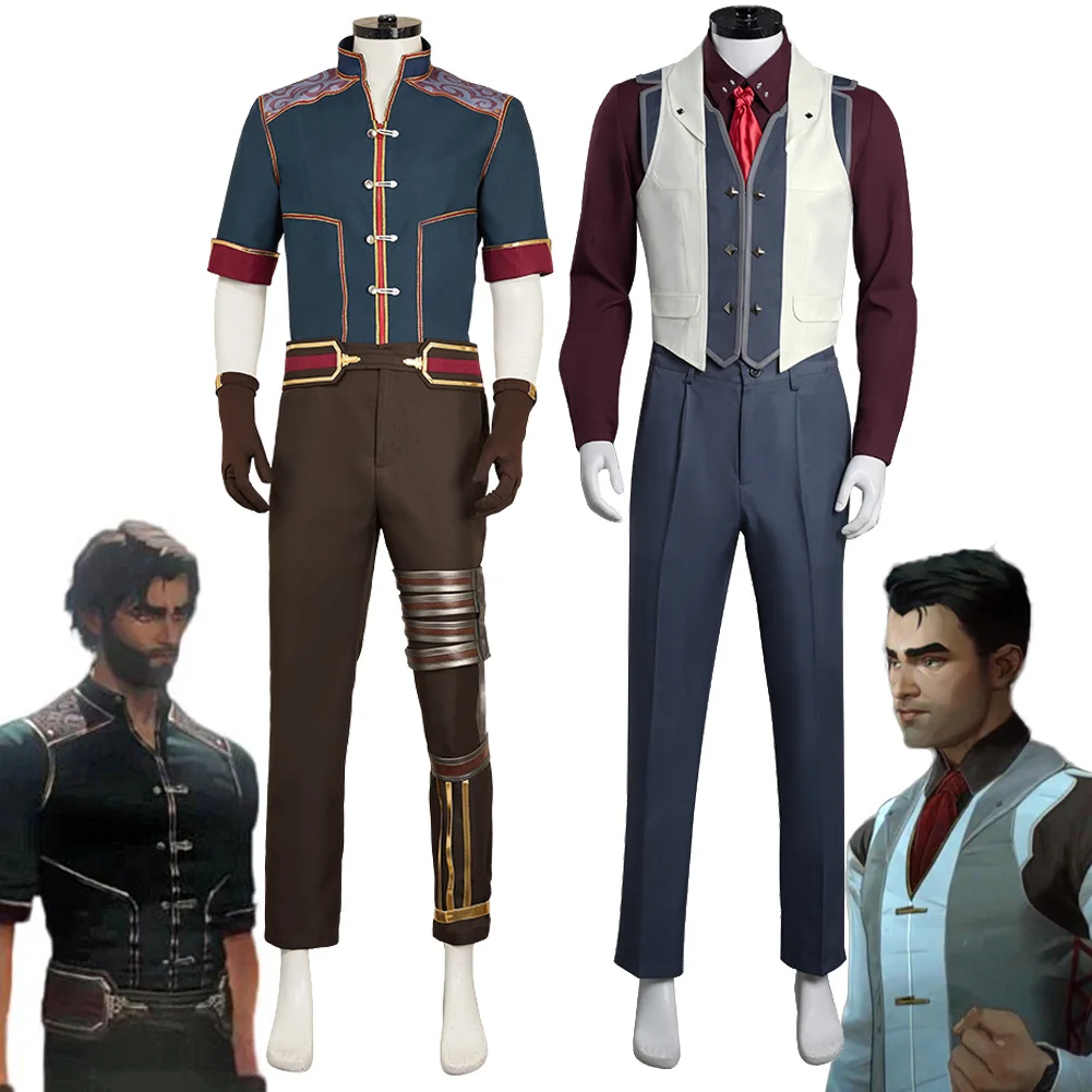 Fancy Arcane Viktor Jayce Cosplay For Men Wigs Clothing 2024 Game LoL TV Costume Adult Man Roleplay Fantasia Outfits Male