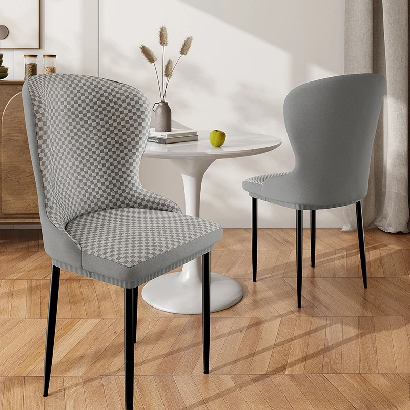 1/4PC Cool Ice Silk Adjustable Chair Cover Curved Armchair Slipcovers Chair Seat Covers Kitchen Dining Room Wedding Banquet Home