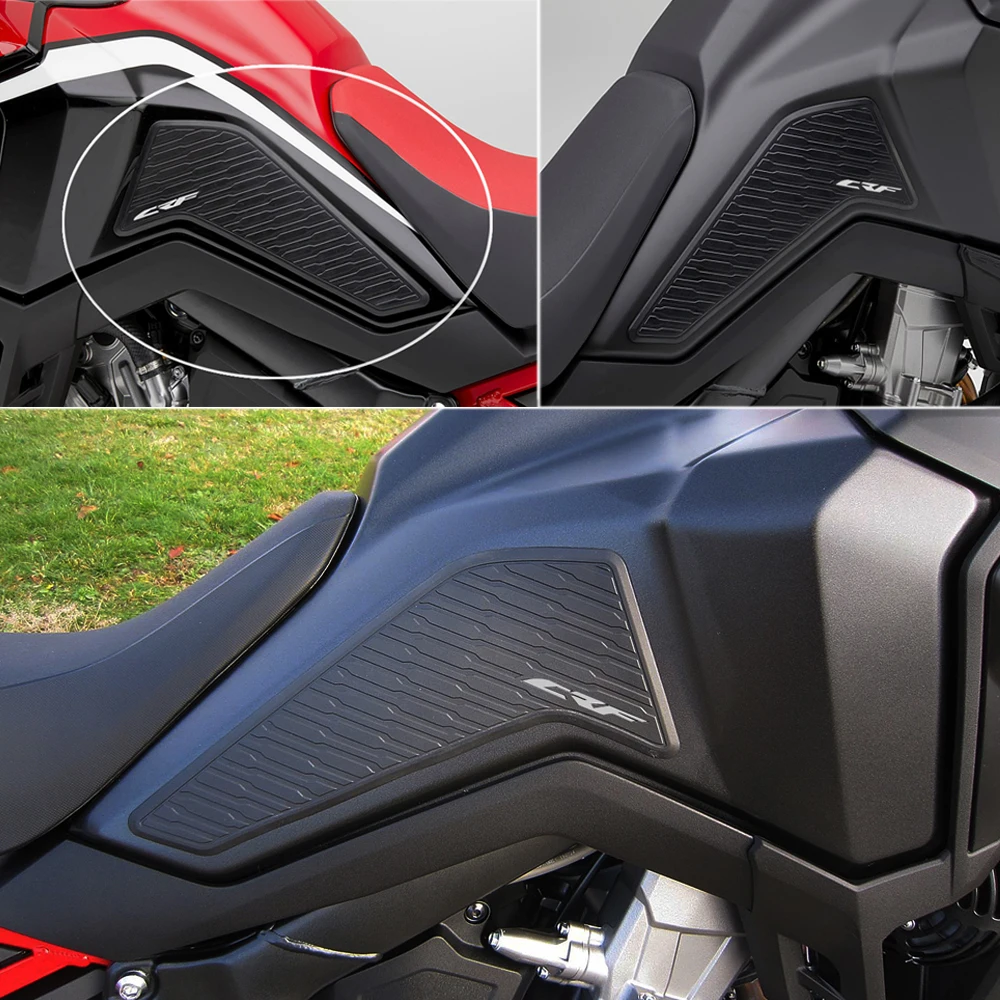 Motorcycle Rubber Side Fuel Tank Pad Sticker Non-slip Gas Tanpads Guard For Honda CRF1100L CRF 1100 L Africa Twin 2020 2021 2022