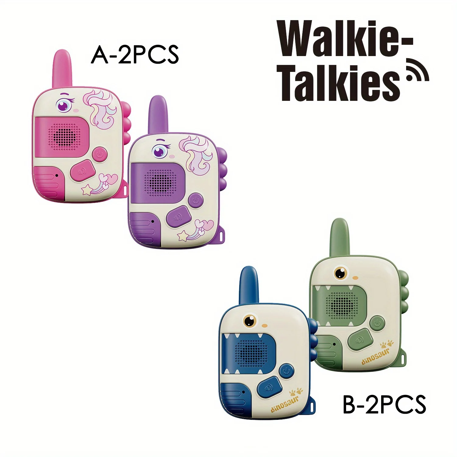 เด็ก Mini Walkie Talkie ของเล่น 2 ชิ้นเครื่องรับวิทยุแบบพกพา Walkie Talkie ในร่มและกลางแจ้ง Camping เดินป่าเกมของเล่น