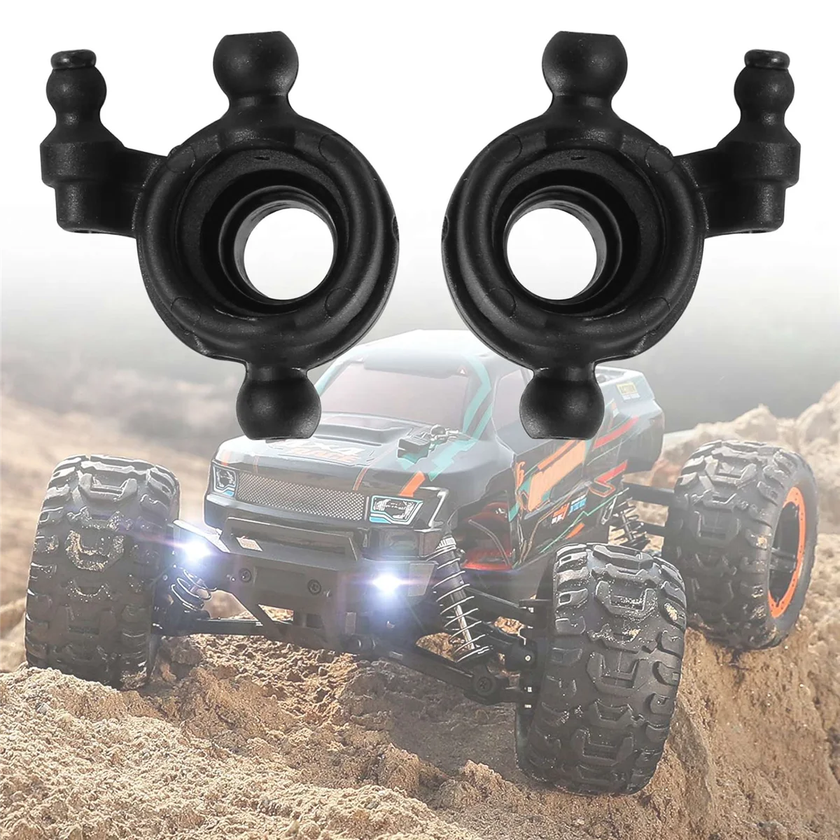 2 buah cangkir kemudi depan SJ01, untuk Xinlehong Hosim Q901 Q902 Q903 9130 9136 9137 1/16 Aksesori suku cadang mobil RC