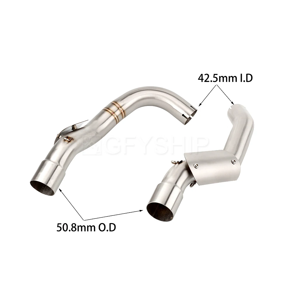For Honda VTR 1000 1997-2006 VTR 1000 F VTR1000F VTR1000 Escape Slip-on Motorcycle Exhaust Muffler High Level Mid Link Pipe 51MM