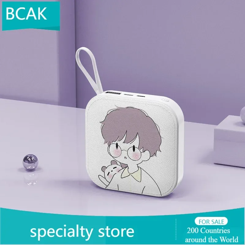 

BCAK Universal Power Bank Cute Cartoon Large Capacity 10000 MAh Small and Light Mini Universal Power Bank Gift for Mobile Phone