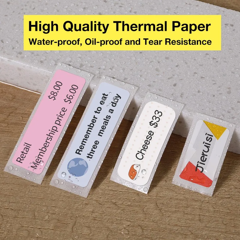 Niimbot D11 D110 Label Paper Tape Sticker Replacement Transparent Colorful White Label Machine Print Paper Waterproof Tearproof