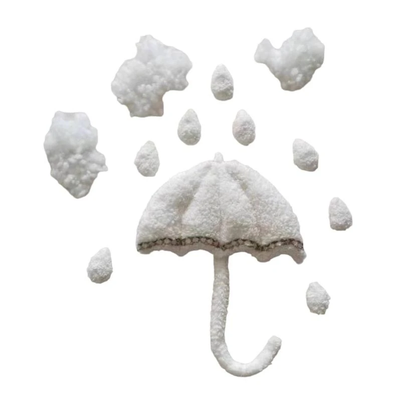 J15U Newborn Photo Props Umbrella Cloud Raindrop Set Baby Photoshoot Backdrop Decors