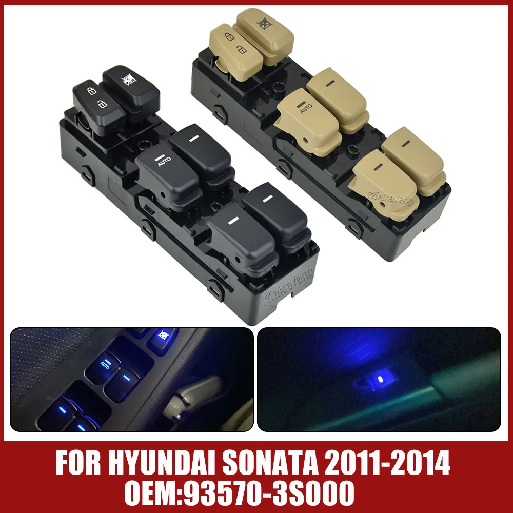 For Hyundai Sonata 2011 2012 2013 2014 Electric Power Window Master Control Switch Console Button 93570-3S000 93570-3S000RY