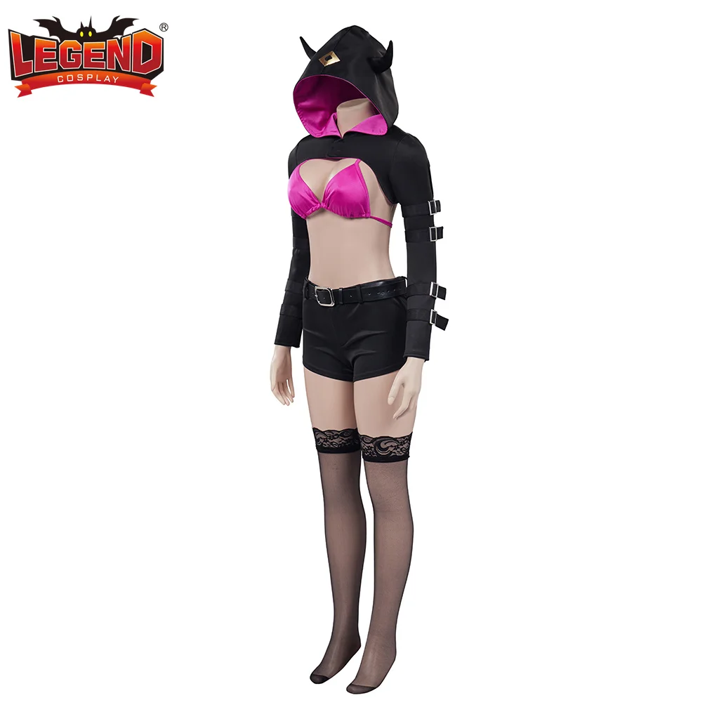 Game Resident Moira Burton Cosplay Evil Costume Sexy Hoodie Top Short Suit Moira Burton Urban Ninja Costume Outfit for Women