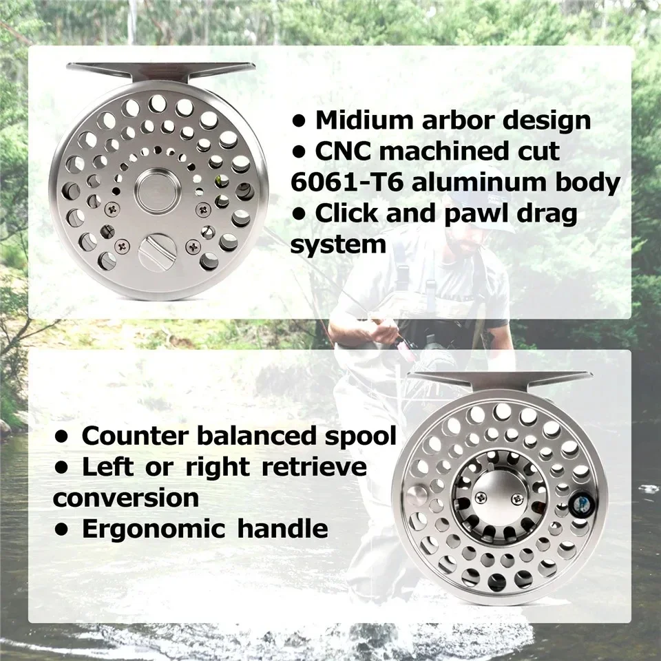 MAXIMUMCATCH Classic Trout Fly Reel CDB 2-4WT CNC Aluminum with Click &  Pawl Drag Retro Design Small Stream Fly Fishing Reel - AliExpress