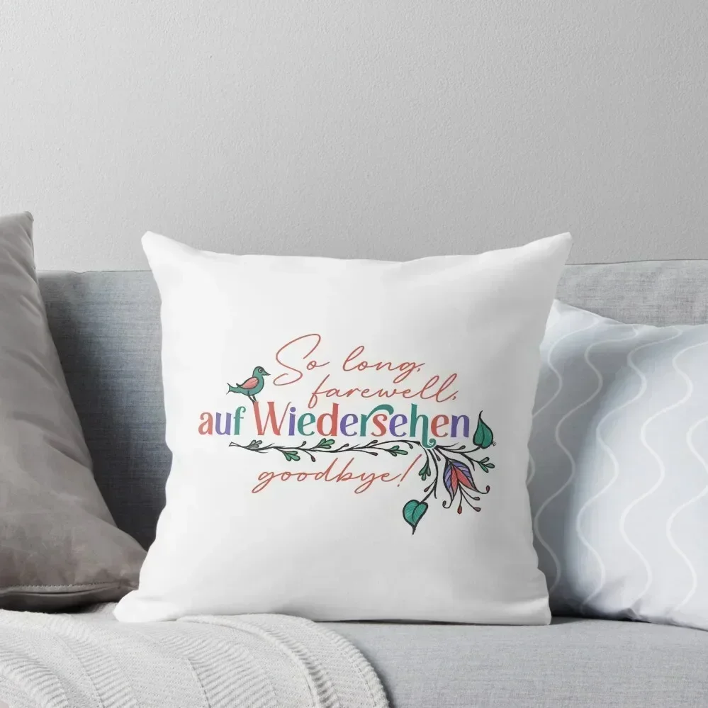 

So long, farewell, auf Wiedersehen, goodbye! - German Folk Flowers Throw Pillow Christmas Pillows Covers For Sofas pillow