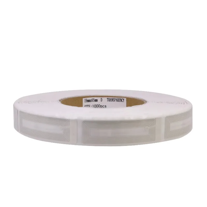 Anti-theft Transparent RF Stickers Electronic Shelf Label Retail Shop 19x65mm Alarm Security Labels 8.2mhz Anti Theft Label