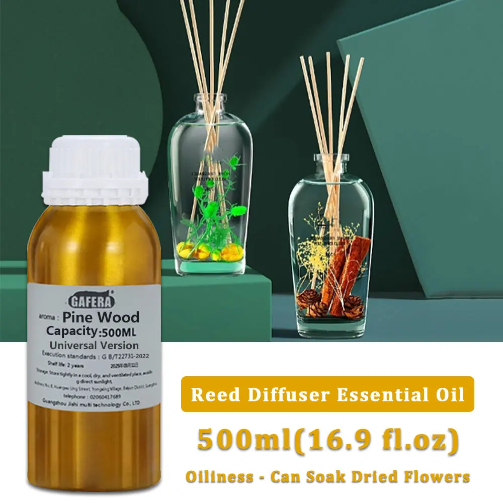 GAFERA 500ml(16.9 fl.oz) Pine Wood Essential Oil - Hotel Diffuser Replenish Aroma Oil For Reed Diffuser & Flameless Aromatherapy