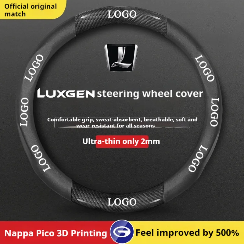 

Car Steering Wheel Cover Anti-Slip Black Leather Original Steering Wheel For LUXGEN Master CEO U5 U7 U6 Turbo URX S5 Neora