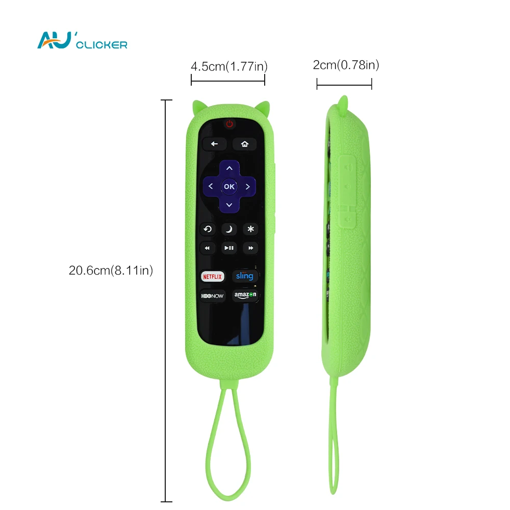 Roku Remote Cover for TCL Roku TV Steaming Stick Express Silicone Protective Universal Replacement Sleeve Skin Glow in The Dark