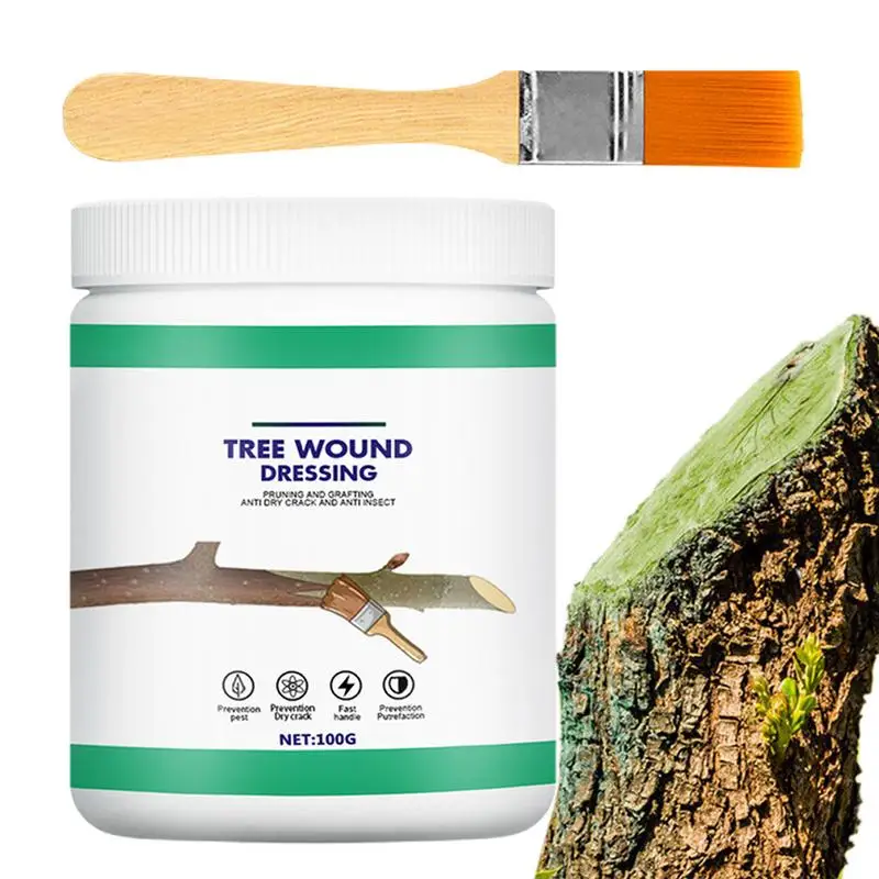 

Tree Grafting Paste Tree Wound Bonsai Cut Paste Smear Agent Plant Grafting Pruning Sealer With Brush Bonsai Cut Wound Paste Tree