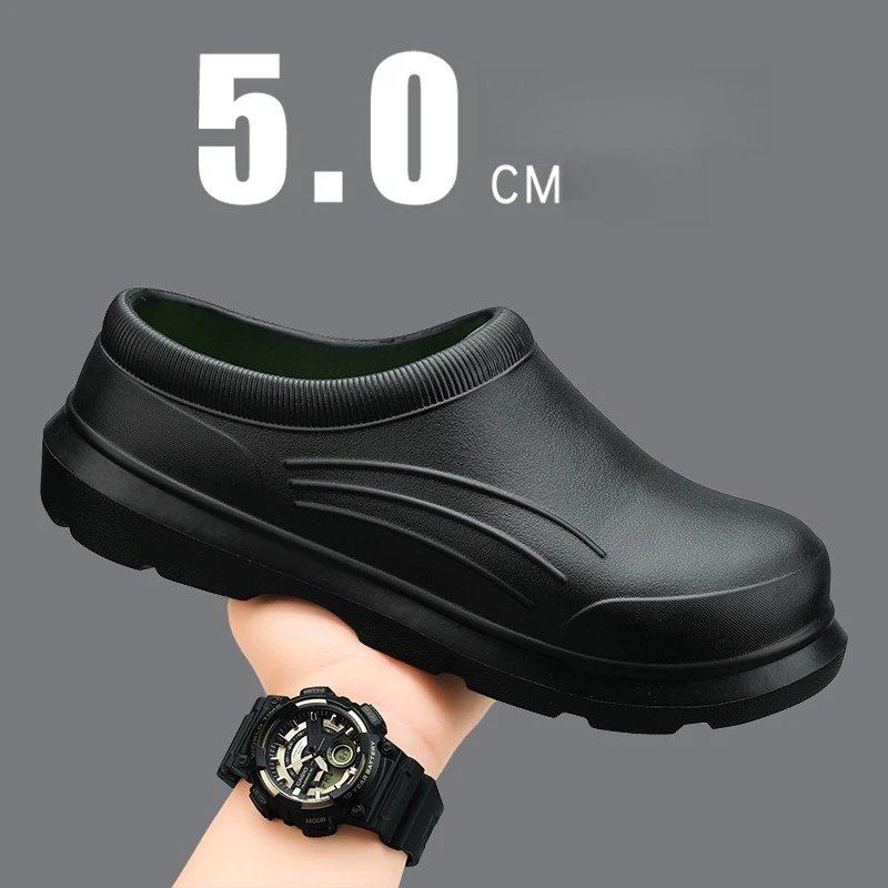 

Пара водонепроницаемых и маслостойких туфель для шеф-повара, прочная и нескользящая обувь для медсестер, мужские и женские резиновые сапоги