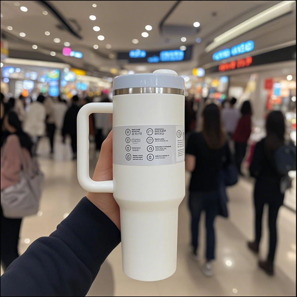 

New Generation Stainless Steel Vacuum-Insulated Car Mug with Straw Lid, Hot Ice Travel Mug, Handle, 40oz, New, 2025.