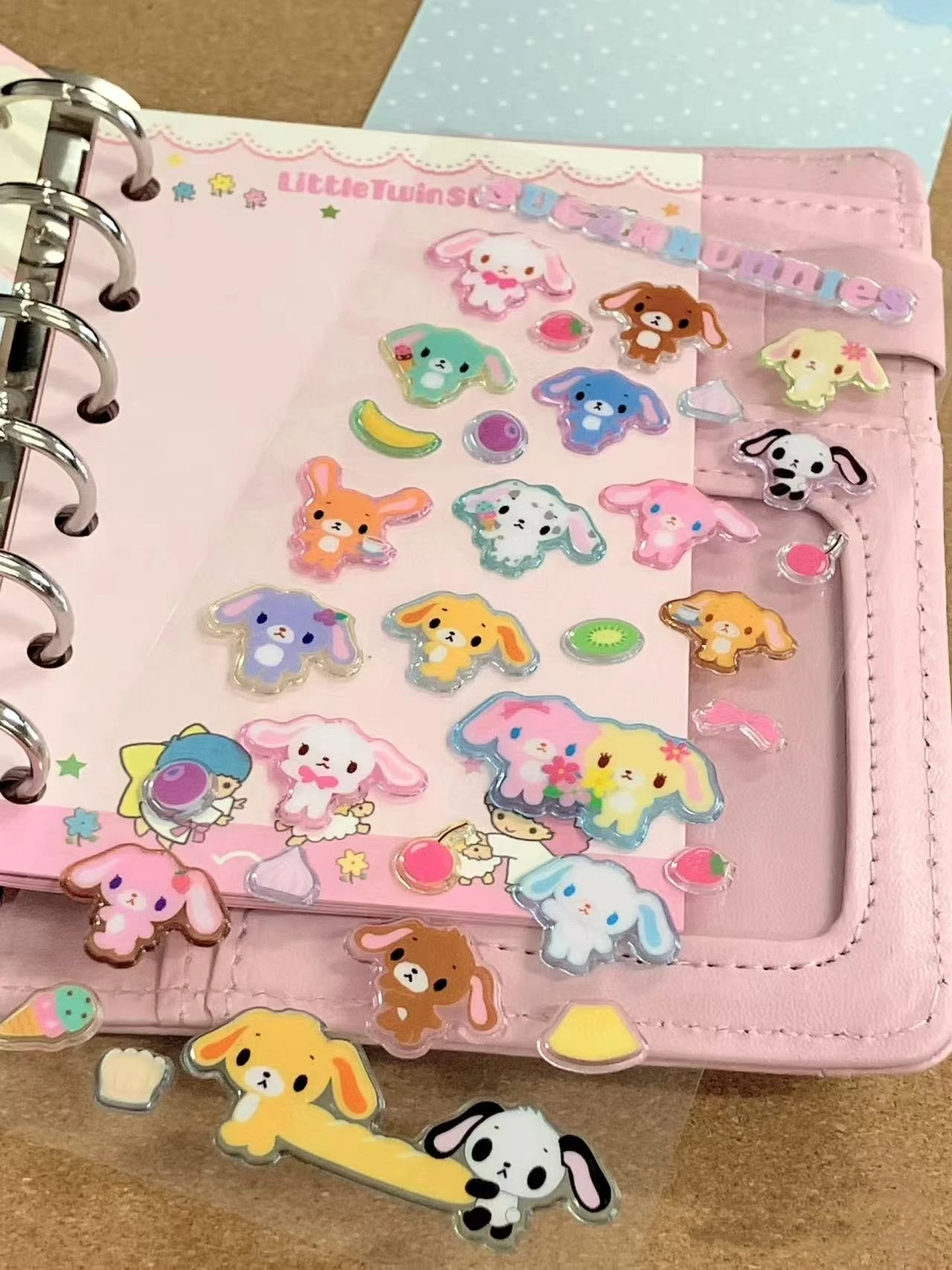 New Sanrio Sugarbunnies 3D transparent Stickers Toy Girl's Diary Decorative Stickers Diy Phone Case Camera Decoration Toys view 5
