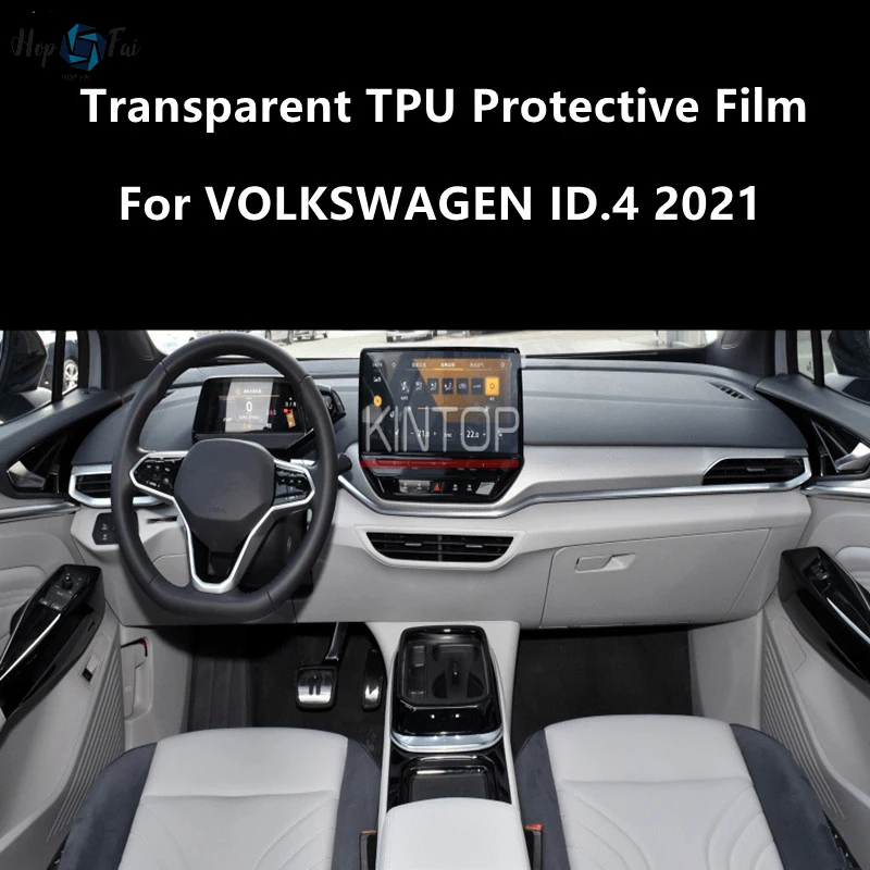 

For VOLKSWAGEN ID.4 2021 Car Interior Center Console Transparent TPU Protective Film Anti-scratch Repair Film Accessories Refit