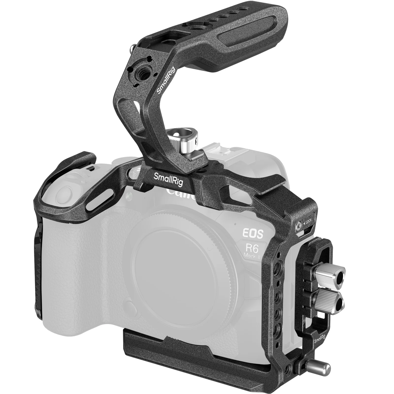 SmallRig "Black Mamba" Cage Kit voor Canon EOS R6 Mark II Handheld Kit met Arca-Swiss Quick Release Plate Kabelklem Top Handvat