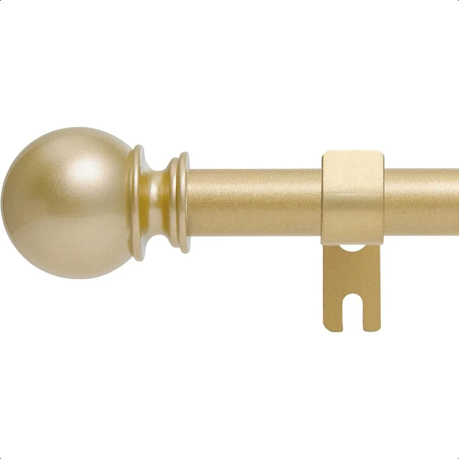 Hastes de cortina douradas para janelas 28 a 48 polegadas 5 8 polegadas de diâmetro haste de cortina de comprimento ajustável haste de cortina resistente de aço inoxidável