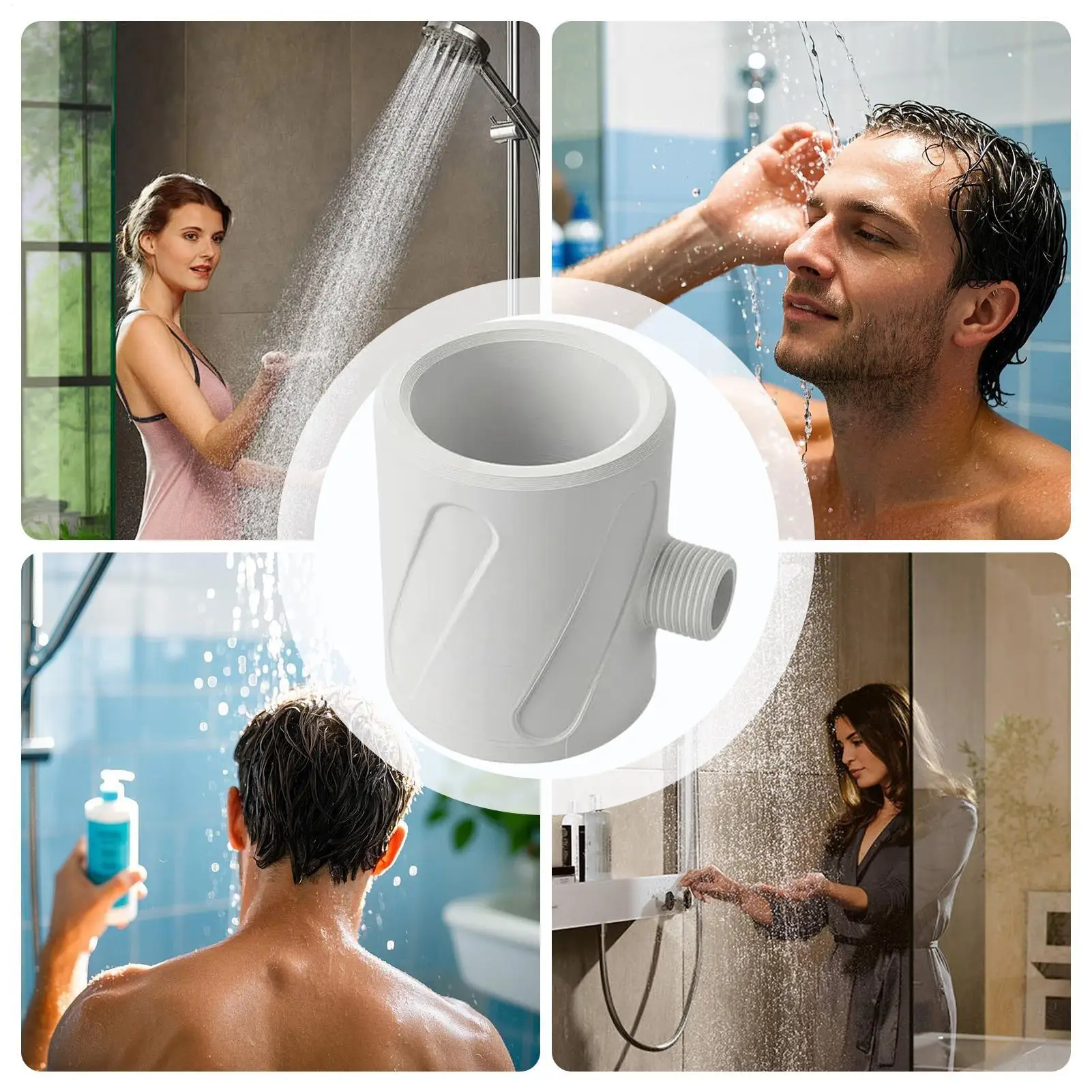 Handheld Shower Head Universal Anti Clog Precision Threading Men Massage Shower Heads High Pressure For Home Hotel Rental School