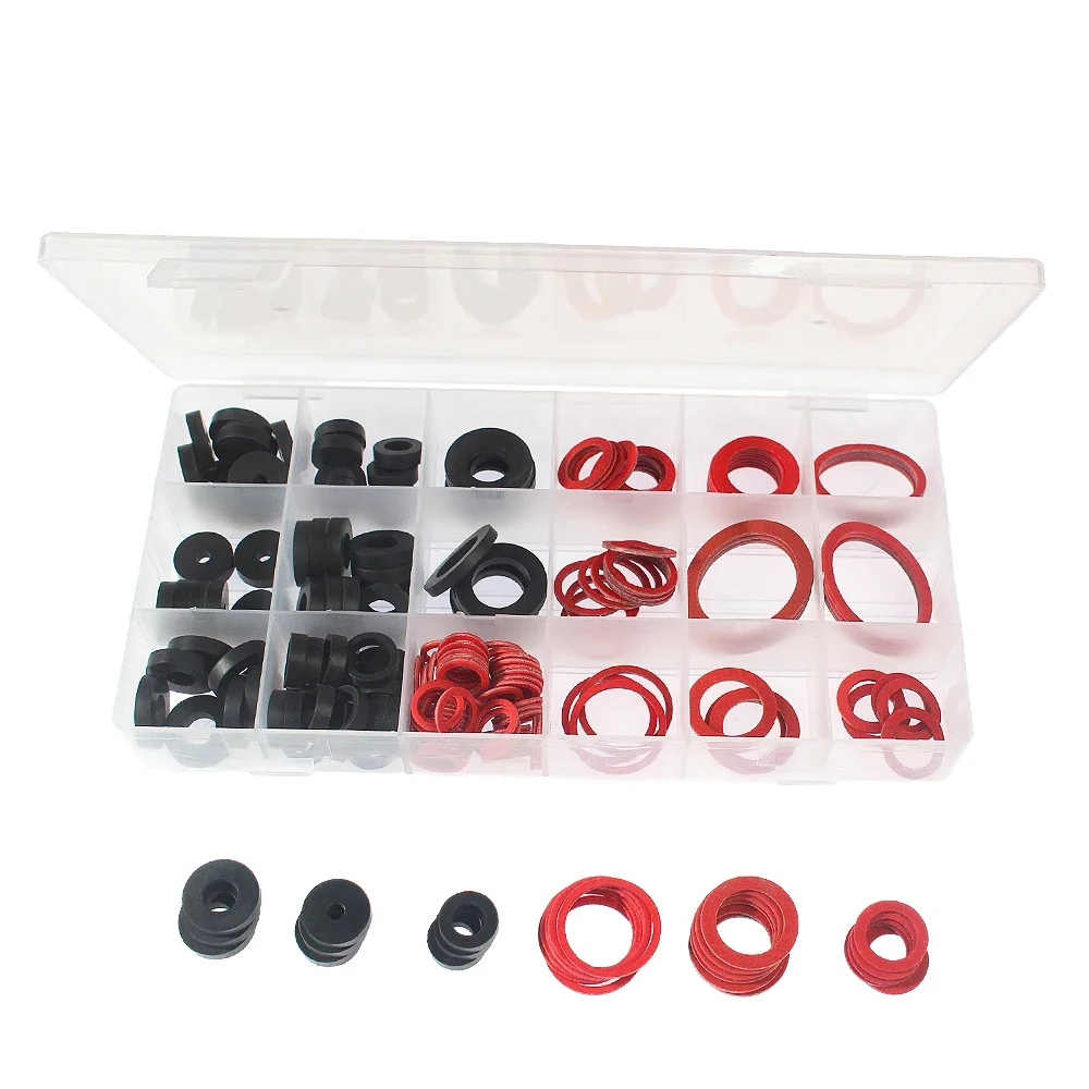 202PCS/Box High-Quality Rubber O-Ring Gasket Assortment Kit - 18 Sizes Sealing Rings Set for Car, O-Rubber Gasket Washer