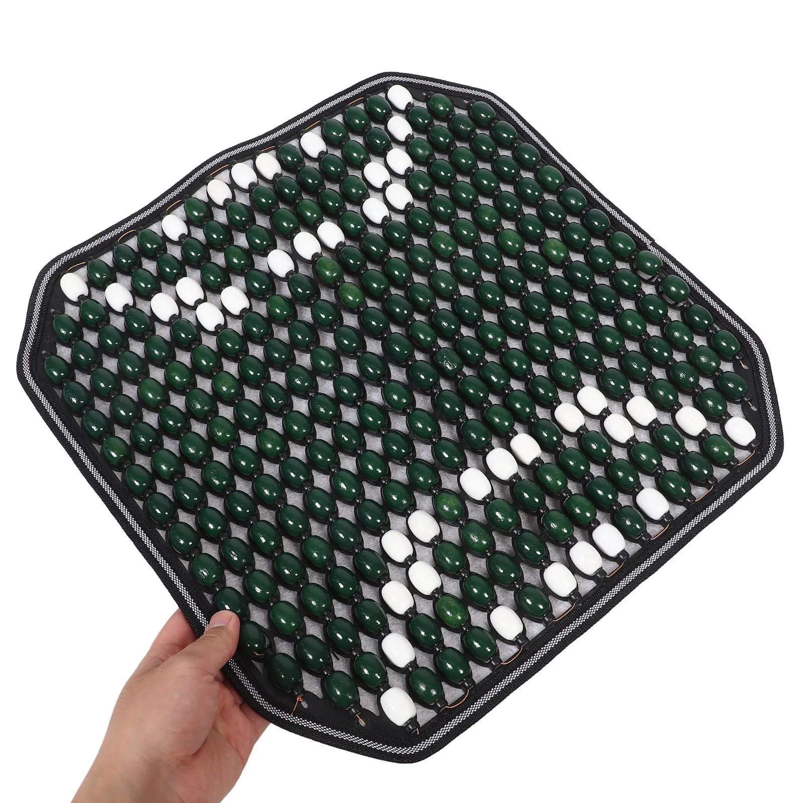 Car Seat Cooling Cushion with Wooden Beads Breathable Ventilated Design Stylish Interior Upgrade Easy Install Remove Universal