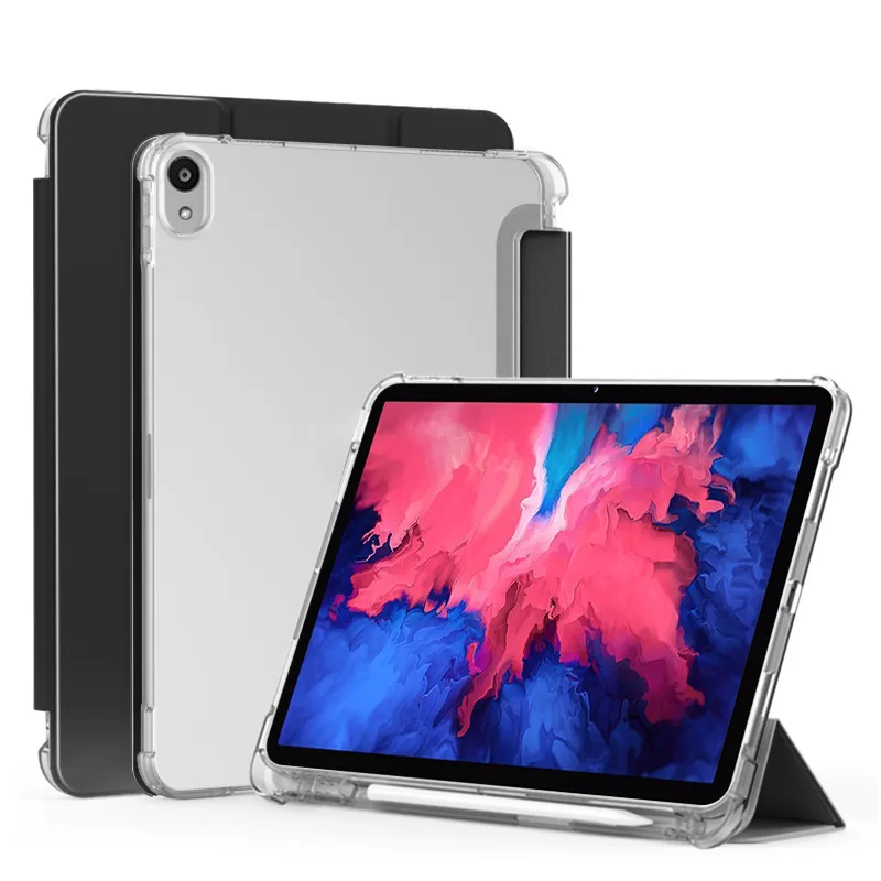 

For Lenovo Tab P11 /P11 Plus 11" TPU Back Stand Tablet Funda For Xiaoxin Pad 11 Plus TB-J606F J607F J616F with Pen Holder case