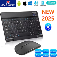 New 2025 Bluetooth Wireless Keyboard Mouse For IOS Android Windows Tablet For iPad Xiaomi Huawei Phone Korean Portugal Keyboard