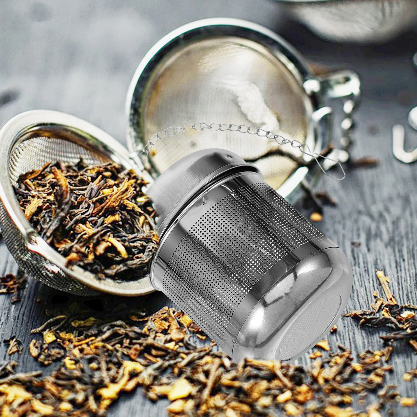 

Stainless Steel Reusable Infuser for Loose Leaf Tea Household Seasoning Filter Kitchen Accessories Tea Leaves Strainer Filter