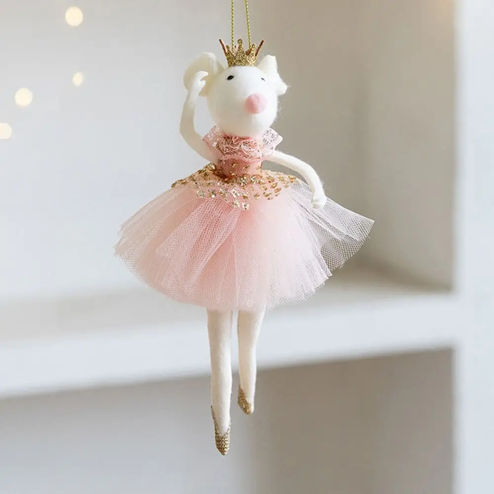 Creative Pink White Christmas Hanging Decorations Embellishment Xmas Tree Ornaments Accessories Party Supplies Angel Girl