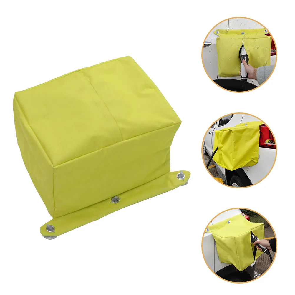 

Ev Charger Waterproof Oxford Cloth Protector Rain Dustproof Snow Cover Suction Cup Attachment Car Charger Charging Port