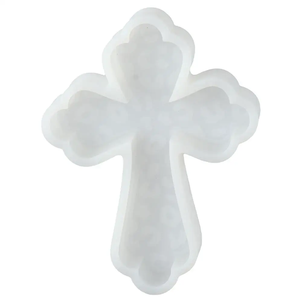 Baking Cross Leopard Print Cow Pattern Silicone Aroma Beads Blessed Cross Car Freshie Mold Decoration