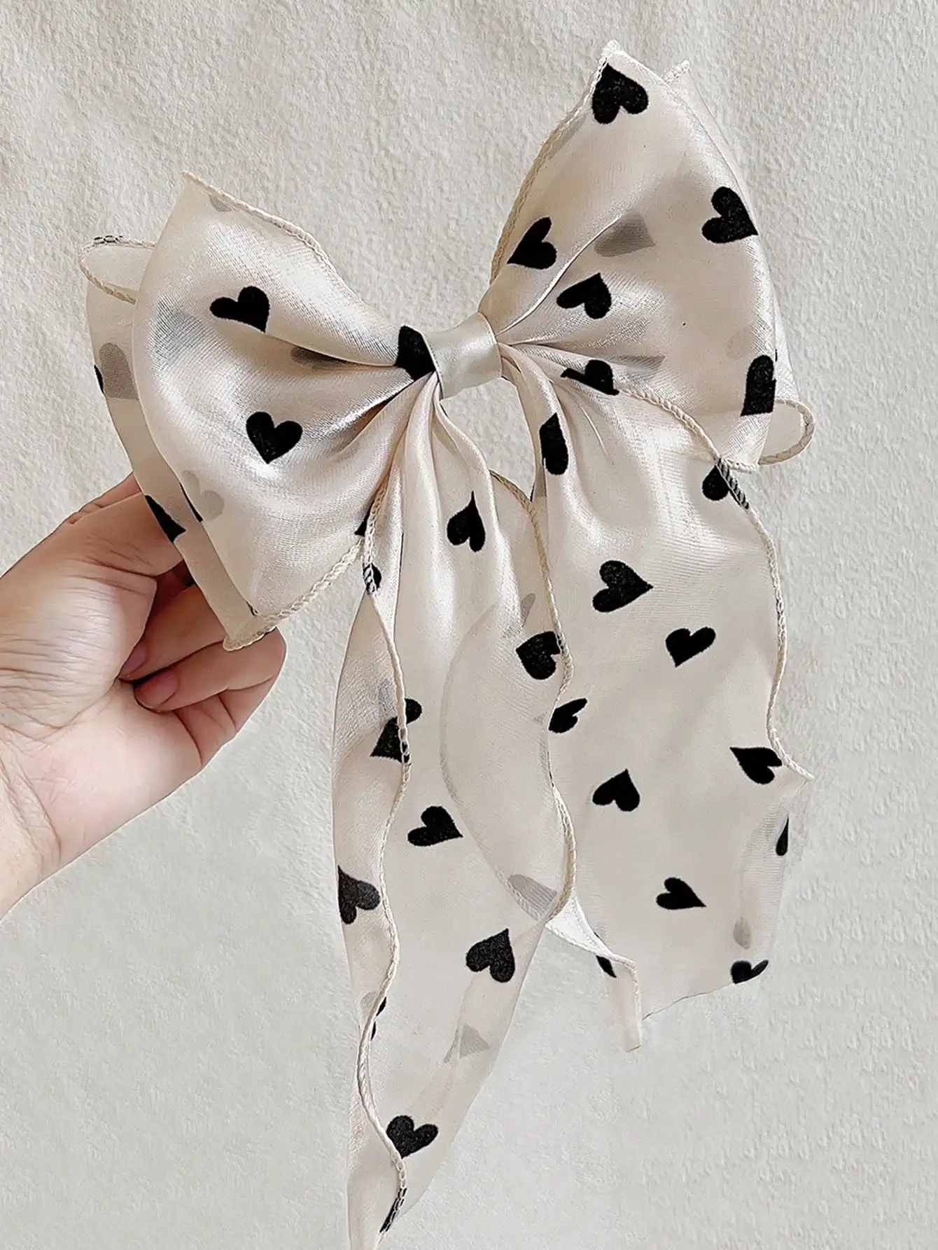 1Pcs Schwarz Polka Dot Organza Bogen Haar Clip frauen Flauschigen Band Hairgrip Französisch Kopfschmuck Süße Nette Haar Zubehör haarnadeln – Detail 13