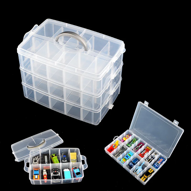 

Clear Storage Box with Adjustable Compartments for Things&Crafts Organizing Washi Tape,Kids Toy,Beauty Supplies,Car Toys,Jewelry