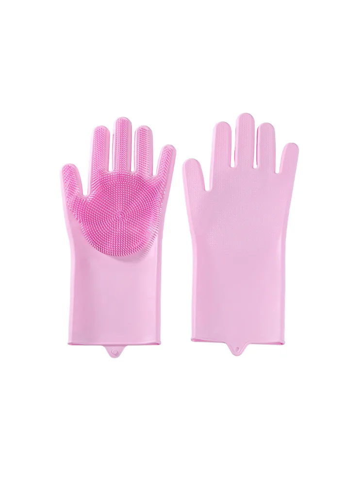 Multifunctional silicone gloves Household kitchen washing dishes brush POTS household cleaning non-slip thick wear resistant mul