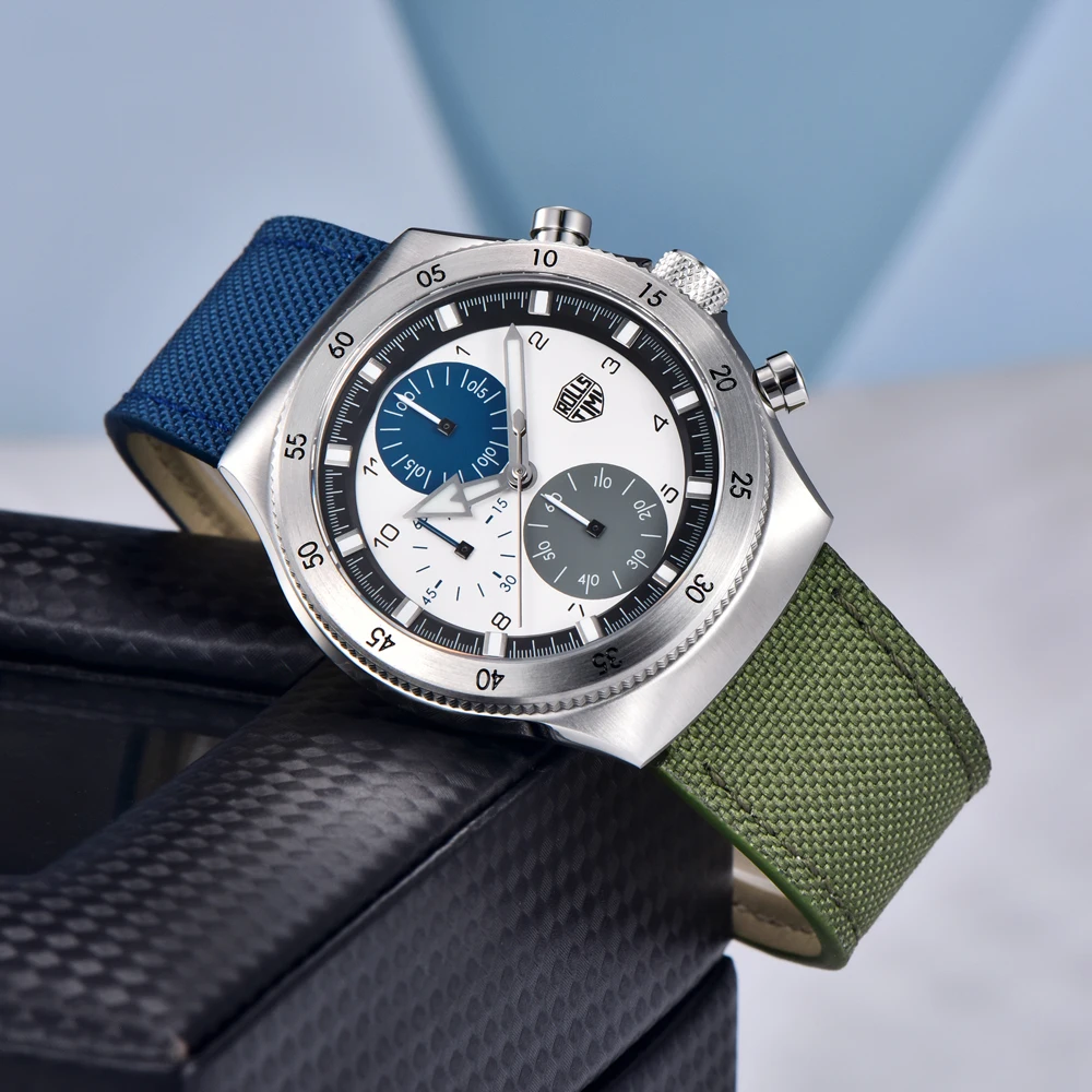 2025 جديد RollsTimi ساعات رجالية العلامة التجارية الفاخرة ساعة كوارتز للرجال متعددة الوظائف كرونوغراف مقاوم للماء مضيئة الجلود #4