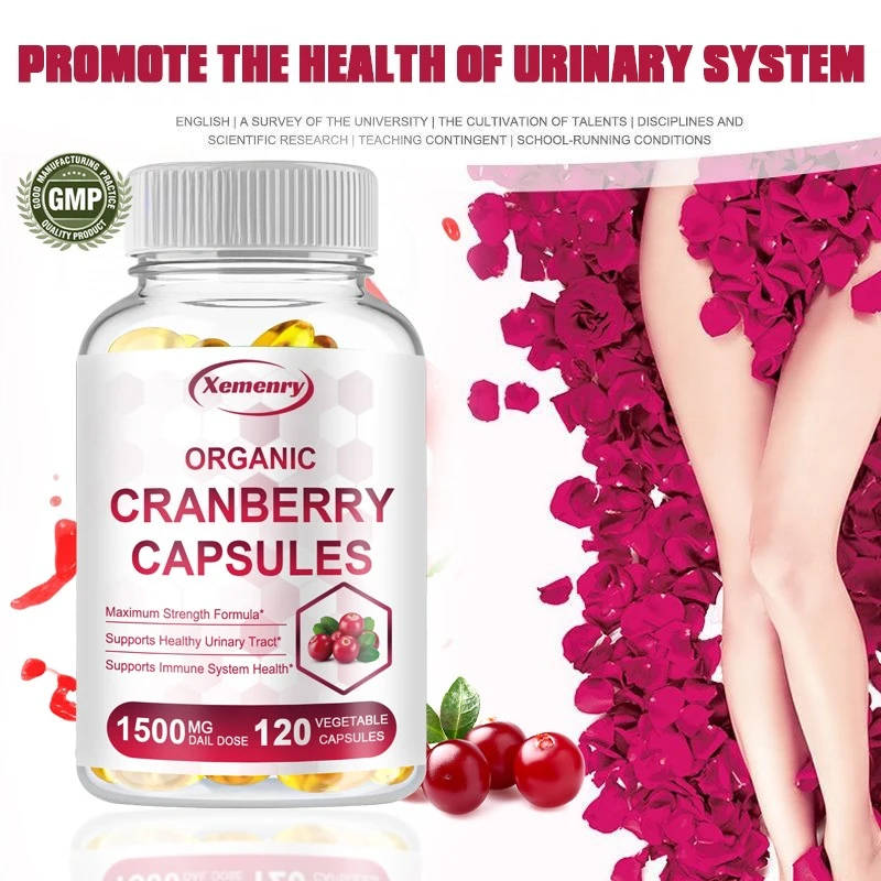 

Cranberry Capsules - Support Kidney, Bladder and Urinary Tract Health Antioxidant &immune Health