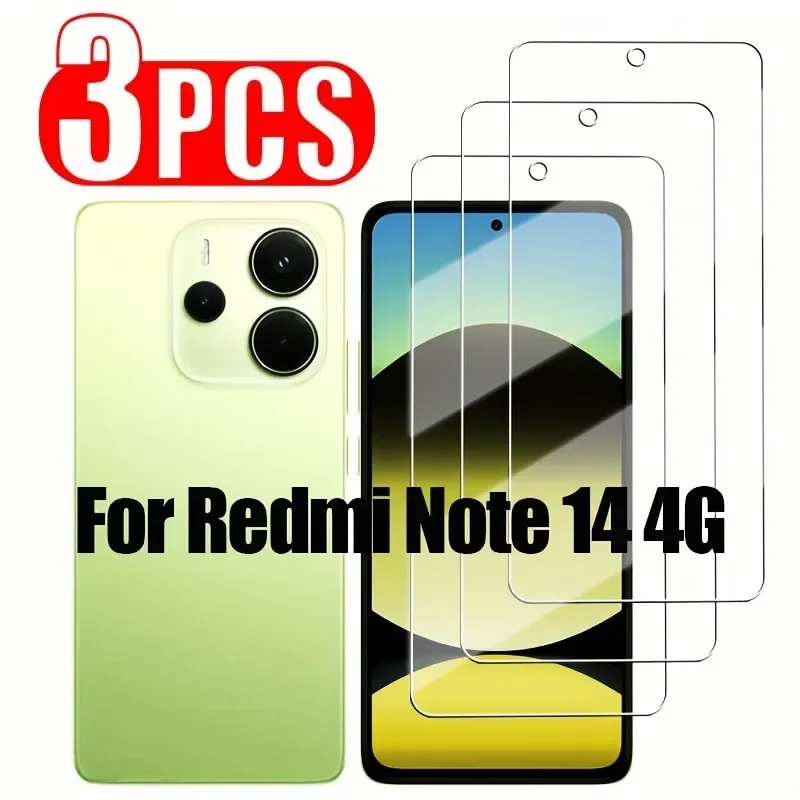 1/3 Stück Ultra-HD-Displayschutzfolie für Xiaomi Redmi Note 14 Pro Plus 13 12 11 Pro Plus 10 Pro Max 9H gehärtete Glasfolie Vollständige Abdeckung