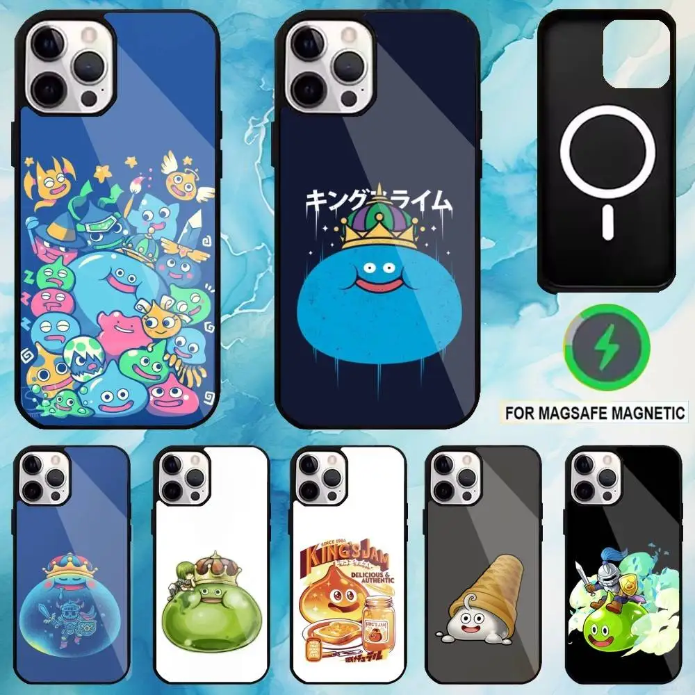 

D-Dragon Q-Quest Slime Phone Case For iPhone17,16,15,14,13,12,11 Plus,Pro Max Magnetic Magsafe Wireless Charging
