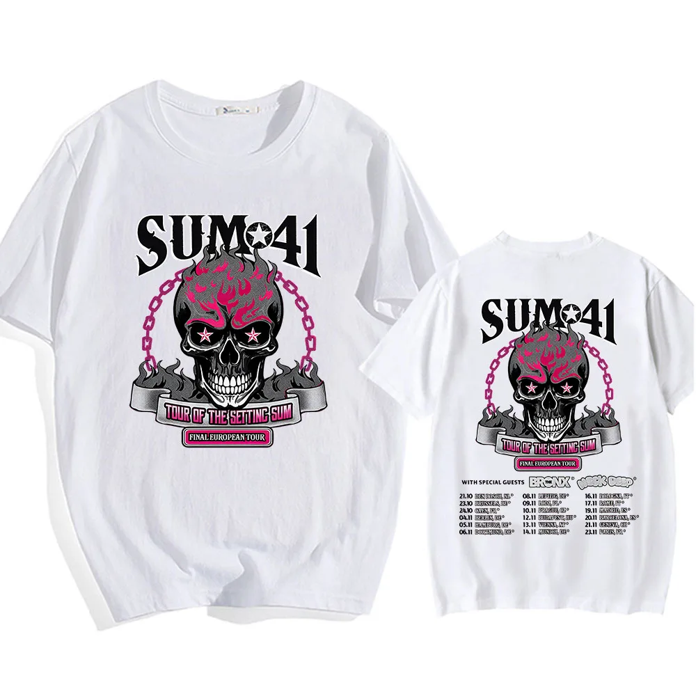 Tour of The Setting Sum Sum41 T-shirt Cotton Summer High Quality Mens Tshirts Round Neck Casual Hip Hop Gothic Tee-shirt Unisex