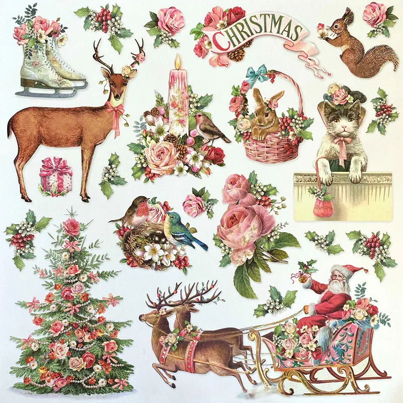 Naklejki na Boże Narodzenie Rzemiosło i naklejki do scrapbookingu zabawki dla dzieci książka Dekoracyjna naklejka DIY Papeteria