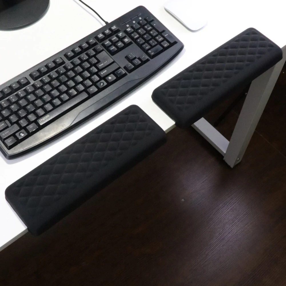 2 Pcs L-Shaped Memory Foam Elbow Pillow Desk Elbow Pad Ergonomic Wrist Support Pad for Gaming Office Computer PC Painting Gaming