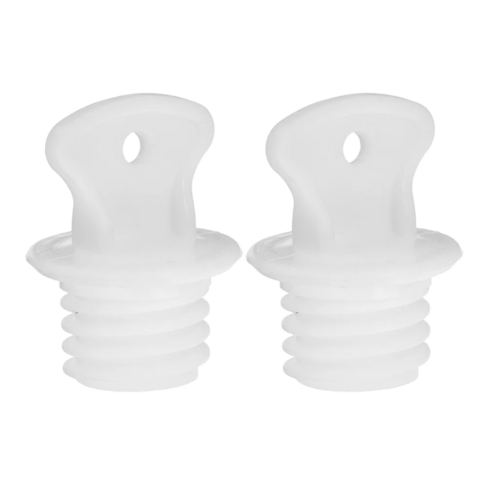 2 Pcs Lids Hot Water Bottle Sealing Stopper Small Bag Stoppers Portable Sacks Plug White Plugs Miss